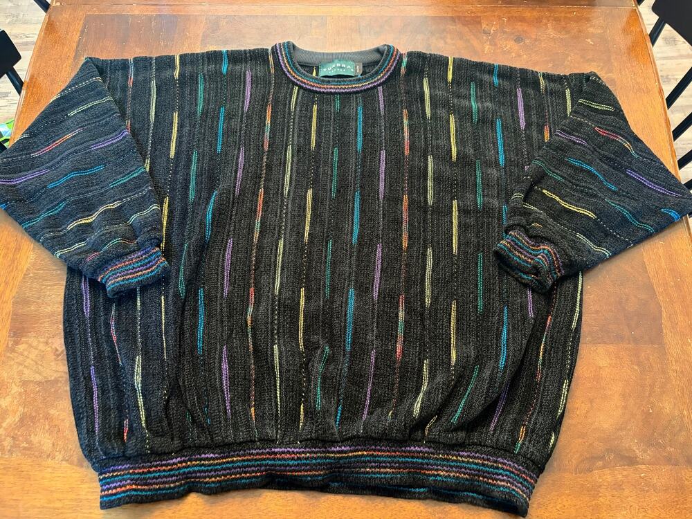 Tundra Canada 4X Colorful Knit Sweater – Measures Smaller, See Photos